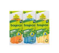 Bayeco - Fregona de Tiras 100% Microfibra - Con casquillo de goma - Gran capacidad de absorción - Mayor duración y resistencia - Efecto pulido - Lavable - 1 unidad