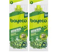 Bayeco - Fregona Secafácil Hilos 100% Microfibra - Absorción y Limpieza Superior - Ligera Incluso mojada - Más Resistencia y Durabilidad - Verde - 1 Unidad (Paquete de 2)