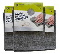 Bayeta abrasiva doble cara microfibra suave y abrasiva 32x32 cm Pack 3 uds