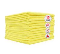 Bayeta de microfibra XL amarilla 35x40 cm paños de cocina multiusos Clim Profesional. Pack 12 uds