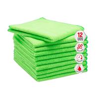 Bayeta de microfibra XL verde 35x40 cm Clim Profesional. Pack 12 uds