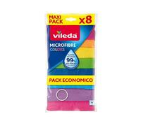 Vileda – Bayetas microfibra Colors – 30 x 30 cm – Colores variados – 8 unidades