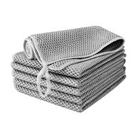 Bayetas pcs 6 unidades 30x30 cm para cocina, cristales y coche Gris