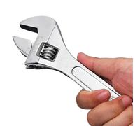 BAYNOPURIN Llave Ajustable Llave ajustable con mango largo de 6, 8, 10 y 12 pulgadas, acero CR V gran apertura for reparación taller(8inch)