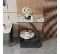 BAYTEWJX Narrow Console Table for Entryway,Modern Console Table for Hallway | Two-Tier Storage,with Marble Top,High Load-Bearing Capacity,for Hallway Foyer Living Room Home(Black brown,60x40x75cm)