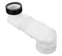 BAZEITFLOW Cambiador de Desagüe para Inodoro Ajustable Brida de Inodoro Reforzada Accesorio de Baño sin Fugas Material Resistente Kit Tubo Plano 10 Cm para Baño
