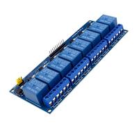 Bbajszx Módulo de relés de 8 Canales Actuales Placa de relés de 5 V / 12 V / 24 V 8 Canales para Sistemas domésticos Inteligentes y entusiastas Que admiten Control de microcontrolador