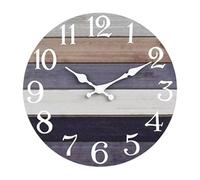 Bbajszx Reloj de Pared, Reloj de Pared rústico, Funciona con Pilas, silencioso, sin tictac, Relojes Decorativos para baño, Sala de Estar Decorativa para Estante