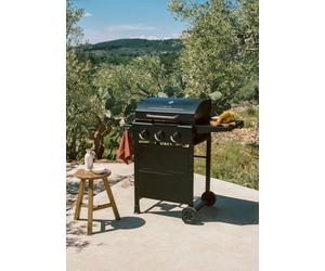 BBQ GAS BURNER - Barbacoa De Gas 9kW De 3 Quemadores Y Mesa Abatible Exclusive