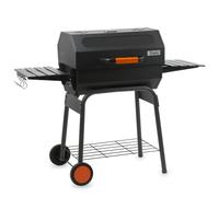 BBQ-Toro Barbacoa de carbón vegetal con termómetro y ventana de visión, color negro, 122 x 60 x 96 cm, carro de carbón vegetal con ruedas, barbacoa para exteriores, barbacoa para ahumar