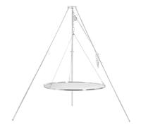 BBQ-Toro Barbacoa giratoria con tres patas de 90 cm de diámetro, hierro galvanizado, altura regulable 119 - 184 cm, trípode para brasero, parrilla giratoria sin brasero, barbacoa de jardín