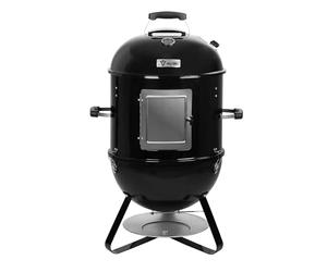 BBQ-Toro Barril Ahumador 3 en 1 | Ø 47 cm | Barril de Ahumado, Fumador | Parrilla de Ahumado, Parrilla de Carbón con Tapa | Horno para Leña | Barbacoa, Smoker, Barril Ahumador con Termómetro