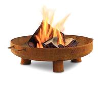 BBQ-Toro Brasero Ø 60 cm | Aspecto óxido | Fogón Exterior con Tres Patas y Dos Asas | Braseros para jardín, Cuenco para Fuego, Garden Fire Pit, Fire Bowl