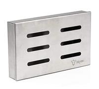 BBQ-Toro Caja para Ahumar Barbacoa de Acero Inoxidable "Cherry" | 21 x 13 x 3,5 cm | Ahumador | Caja de Ahumado para Barbacoas de Gas, Carbón y Leña | Smoker Box