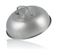 BBQ-TORO Campana para Hamburguesas | Ø 23 x 11,5 cm | Acero Inoxidable | Cubierta para Fundir Toppings | para Servir Alimentos | Tapa Cúpula Barbacoa (1)