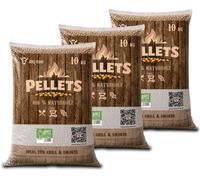 BBQ-Toro: Pellets de manzana, elaborados con 100% madera de manzano, 30 kg. Pellets para ahumar, pellets de madera, para barbacoa y más