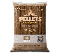 BBQ-Toro Pellets para Barbacoa de 100% Madera de Roble | 10 kg | Pellets de Roble para Barbacoa, Ahumador, Horno de Pizza de Pellets y Sistemas de Calefacción | Pellets de Madera