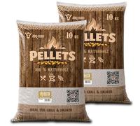BBQ-Toro Pellets para barbacoa de haya 100% madera de haya, pellets de madera para barbacoa, ahumador, horno de pizza y tubo de fuego, pellets de haya, pellets para ahumar, pellets de madera para