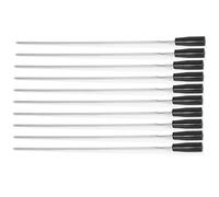 BBQ-Toro Pinchos de Acero Inoxidable para Asador Eléctrico Giratorio | 10 piezas | 54 cm | Brochetas de Repuesto | Brocheta Giratoria de Barbacoa, Schaschlik, Shish Kebab, Asador