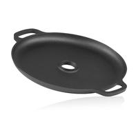 BBQ-Toro Plancha de hierro fundido de 34,5 cm de diámetro | Plancha para horno de cohetes | ya quemada, preseasoned | Anillo de parrilla para horno de cohetes, sartén de hierro fundido, parrilla para