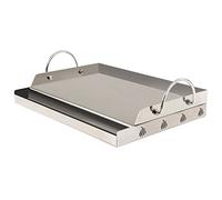 BBQ-Toro Plancha Rectangular en Acero Inoxidable para Parrilla | 64 x 40,5 cm | Adecuada para Weber Grill | Placa Universal | Barcaboa de Gas y Carbón