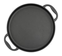 BBQ-Toro Sartén de Hierro Fundido para Servir | Ø 35 cm | Curada - pre-Seasoned | Sartén para Barbacoa de Gas, Barbacoa de Carbón y mucho más | Plancha para Asar, Sartén para Pizza, Horno