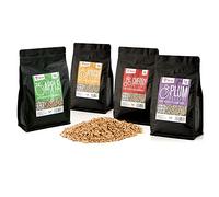 BBQ-Toro Set de Pellets 100% Madera Frutal | con 4 Variedades de 1 Kg c/u | Juego de Pellets para Barbacoa, Ahumador, Horno para Pizza y para Ahumar | Pellets Surtidos, Set de Pellets