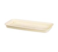 BBTISG Platillo Rectangular de Resina para Macetas, Bandeja de Goteo Rectangular para Interiores y Exteriores Maceta Rectangular de Resina (Blanco, 40 x 17 x 3cm)