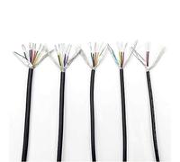 BCJMKDX Cables Cable de señal blindado multicore, Alambre Cobre estañado, 2-10 Conductores, 5 Metros, Negro(26awg,3cores)