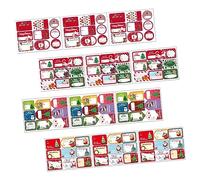 BCOATH 12hojas Pegatinas Para Embalaje De Regalos Etiquetas Navideñas Autoadhesivas Decorativas Para Cajas