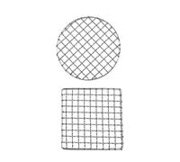 BCOATH 2 Piezas Parrilla para Barbacoa de Acero Inoxidable Parrilla de Alambre para Barbacoa Portátil Plata para Steak y Pescado para Camping Antióxido y No se Deforma