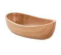BCOATH Bandeja de frutas de madera con forma de barco, tazón para mezclar, frutero para el hogar, multiusos, para fruta y pasta, uso en cenas familiares y hoteles