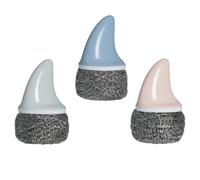 BCOATH Cepillo para Fregar Platos Pack de 3 Piezas de Acero Inoxidable Mango Cómodo y Almacenamiento Fácil para Limpiar Ollas, Sartenes y Fregaderos
