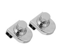 BCOATH Cerradura para Vitrina de Cristal sin Taladro de Aleación de Zinc Plata, para Puertas de Vidrio de 8mm, Protección Segura y Multi-seguridad para Armarios en Centros Comerciales,