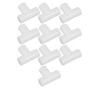 BCOATH Conectores para Percheros de Armario de 16mm en Plástico Blanco, Pack de 10 Piezas, Conector en T de 3 Vías para Organización en Dormitorios