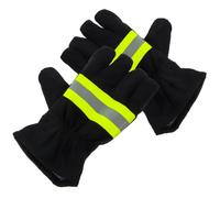 BCOATH Guantes de Soldadura Ignífugos de Algodón para Bomberos, Resistentes al Calor Alta Permeabilidad al Aire para Protección en Extinción de Incendios