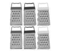 BCOATH Mini Rallador de Queso de Acero Inoxidable con 4 Lados, Portátil y Fácil de Limpiar, Adecuado para Ajo y Jengibre en Cocina y Picnic, Pack de 6 Piezas