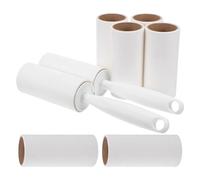 BCOATH Rodillo Quitapelusas con Mango de Color Claro, 1 Juego con 2 Rollos de 40 Hojas y 6 Rollos de 10 Cm con 60 Hojas, Adhesivo para Pelo de Perro y Gato en Ropa, Sofá y Alfombras,