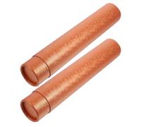 BCOATH Tubo Porta Carteles Extensible de Papel Naranja, 2 Piezas, Diseño Redondo y Elegante, Almacenamiento Duro para Caligrafía y Obras de Arte, Fácil de Transportar y Acceso Cómodo