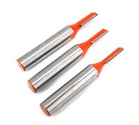 BCOMFY 3 uds 8mm vástago Recto enrutador Broca de carburo de tungsteno Broca de Flauta única Fresa de Madera for Herramienta de carpintería MC02083