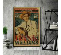 BCTS Póster de papel de Hank Williams If The Good Lord'S Willing & The Cr ecoración de pared, póster de metal, 20,3 x 30,5 cm