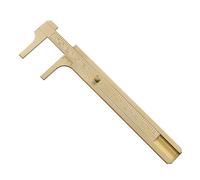 BDAYEK Pies de Rey Mini calibrador de latón 0-120mm, Vernier Cobre Puro, Regla medición Doble Escala única, Retro, portátil(Double 0-120mm)