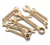 BDHDHWEFE Llave combinada antichispas métrica de bronce aluminio 6 mm a 36 Resistente a la corrosión antimagnética for mantenimiento industrial y químico aceite (1 unidad)(34mm)