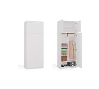 BDW Organizador de Armario Stylish S90 2D 2SZ CLP - Dos estantes - Cajones para el Interior del Armario - Almacenamiento Interior - 240x90x50cm - Blanco