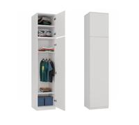 BDW SD-50 Armario, 50 x 50 x 248 cm, 4 estantes, Barra para Ropa Ideal para un Dormitorio, Pasillo, habitación Infantil o Oficina | Perchero, guardarropa (Blanco)
