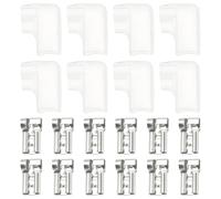 Be In Your Mind 100 Terminales Crimpado de Pala Hembra de ángulo Recto de 4,8mm con 100 Fundas Aislantes de PVC para Cables de Tamaño 14-22 AWG/0,3mm² A 2,0mm² para Interruptor Equipo