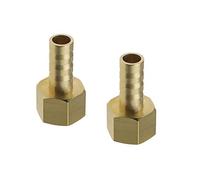 Be In Your Mind 2 Piezas Conectores Acopladores de Latón de Hilo Femenino BSP de 8mm A 1/4 Pulgadas Adaptador de Junta de Tubo de Púas para Combustible Aire Gas Agua Y Aceite