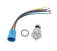 Be In Your Mind Juego de Interruptores Giratorios de 22 Mm (7/8") de 3 Posiciones 12 V/24 V CC con Enclavamiento DPDT Color Rojo