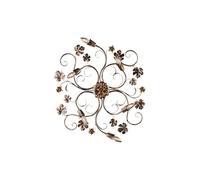 Be-Light Plafón de Hierro Marrón Dorado Seis Luces 79x67x h17 cm