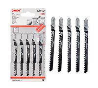 BE-TOOL - Cuchillas de sierra de calar T244D, 5 piezas, mango en T, hoja de sierra universal para cortar metal madera PVC y más - para Bosch, Dewalt, Hitachi, Makita, Festool etc.